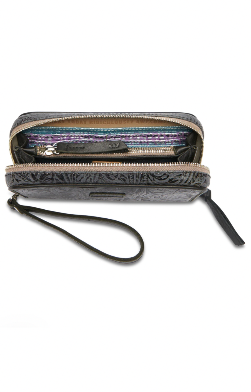 Steely Wristlet Wallet