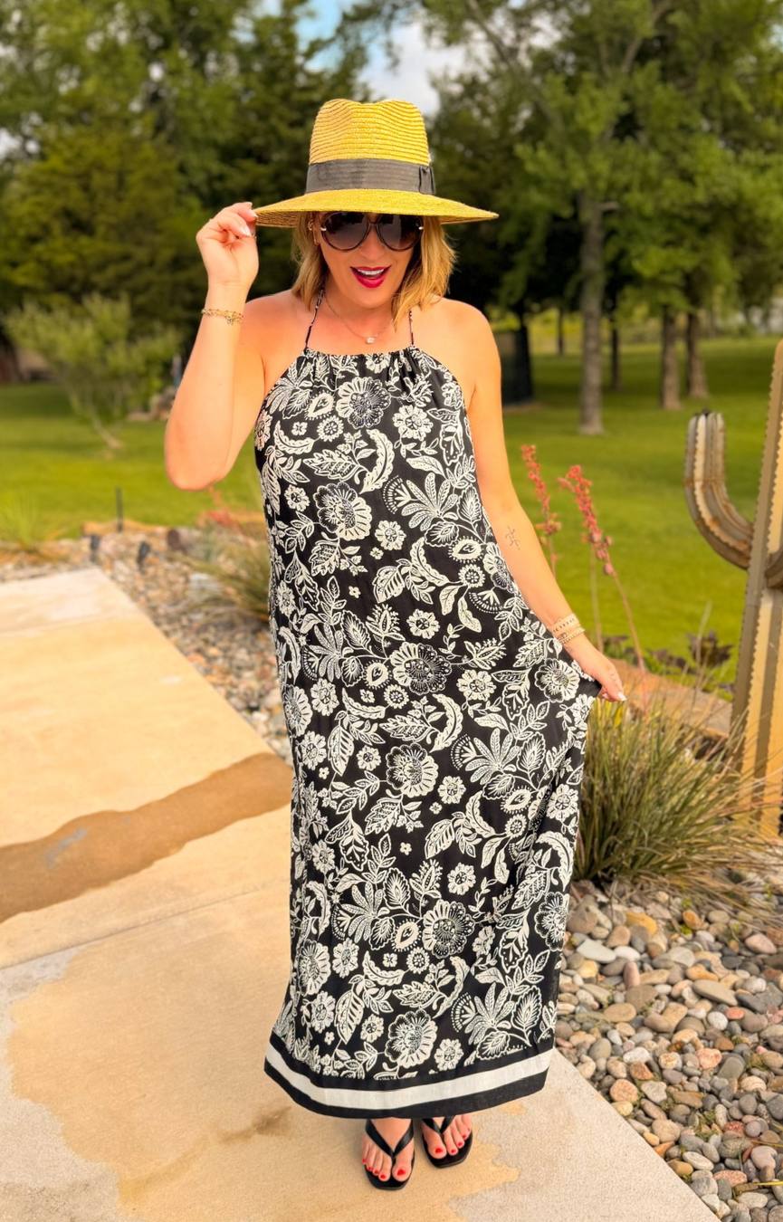 Viento Luz Floral Midi Dress