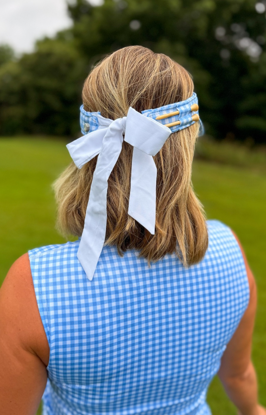 Gingham Bow Visor
