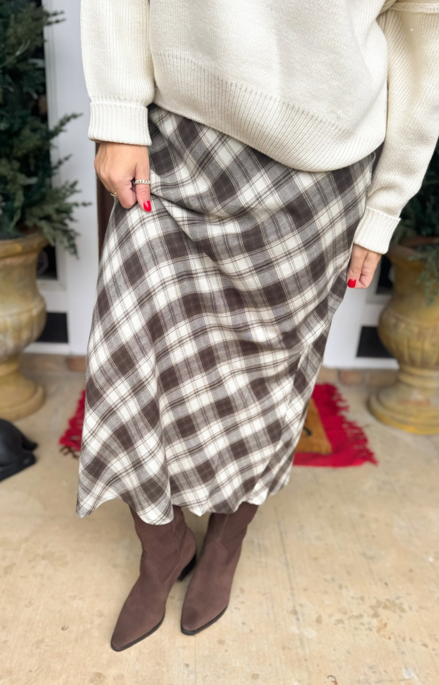 Europa Plaid Skirt