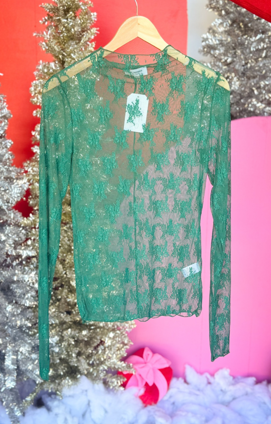 Emerald Lace Top