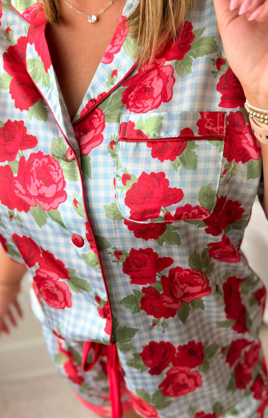 Gingham & Roses Set