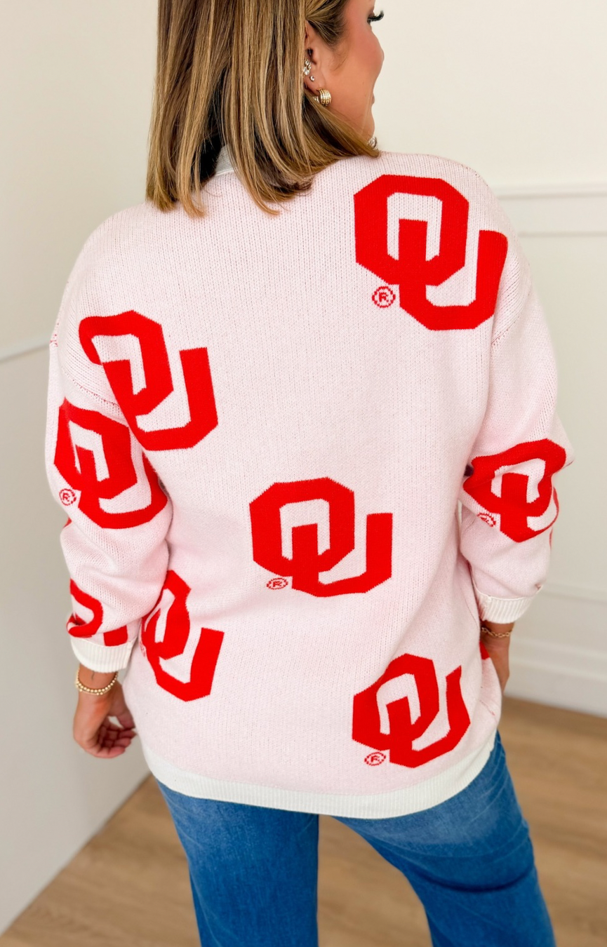 Oklahoma Varsity Repeater Cardigan