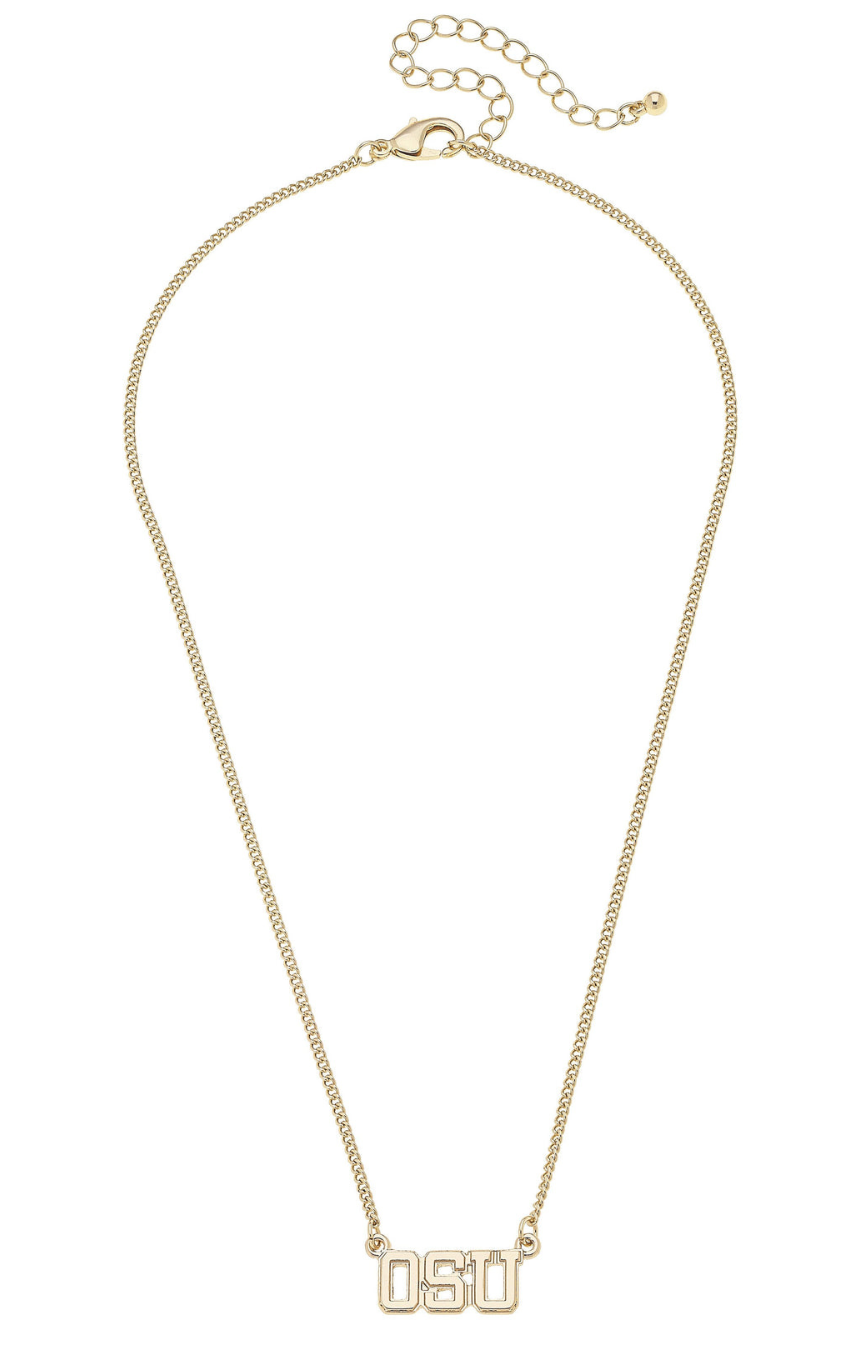 Oklahoma State Varsity Outline Necklace