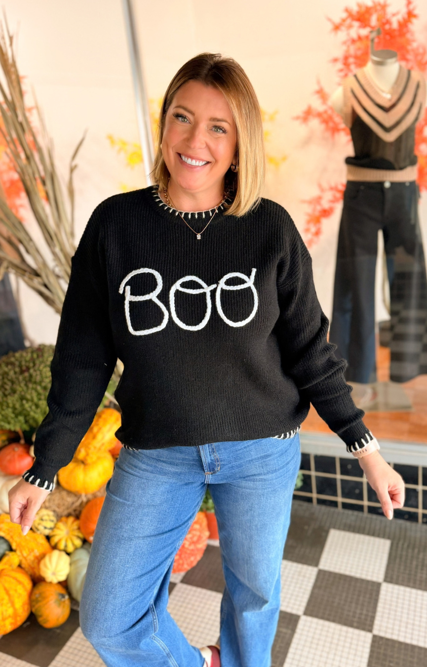 Boo Script Sweater