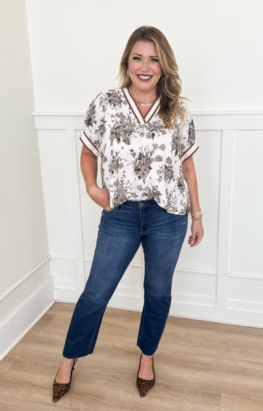 Kelsey HR Fab Ab Ankle Flare- Royal Wash