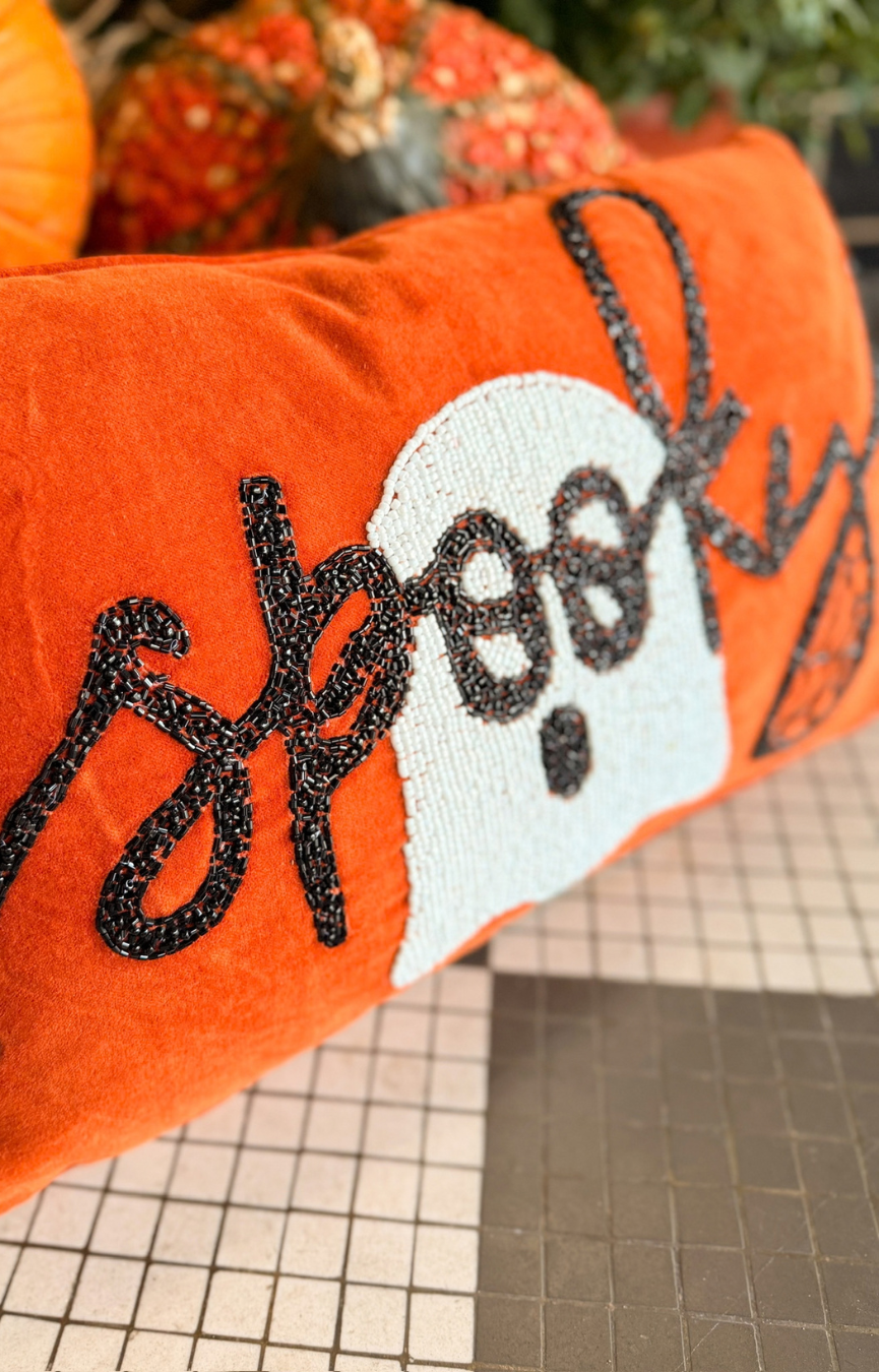 Beaded Spooky Pillow