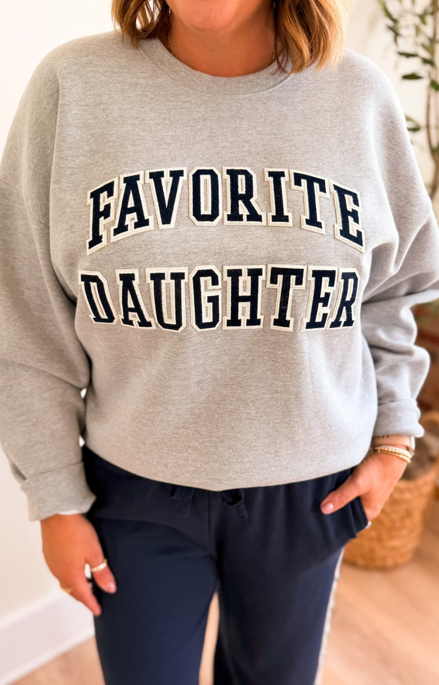 Embroidery Collegiate Sweatshirt