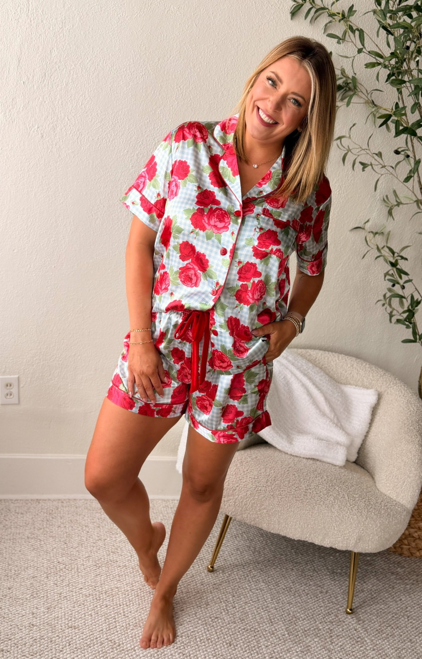 Gingham & Roses Set
