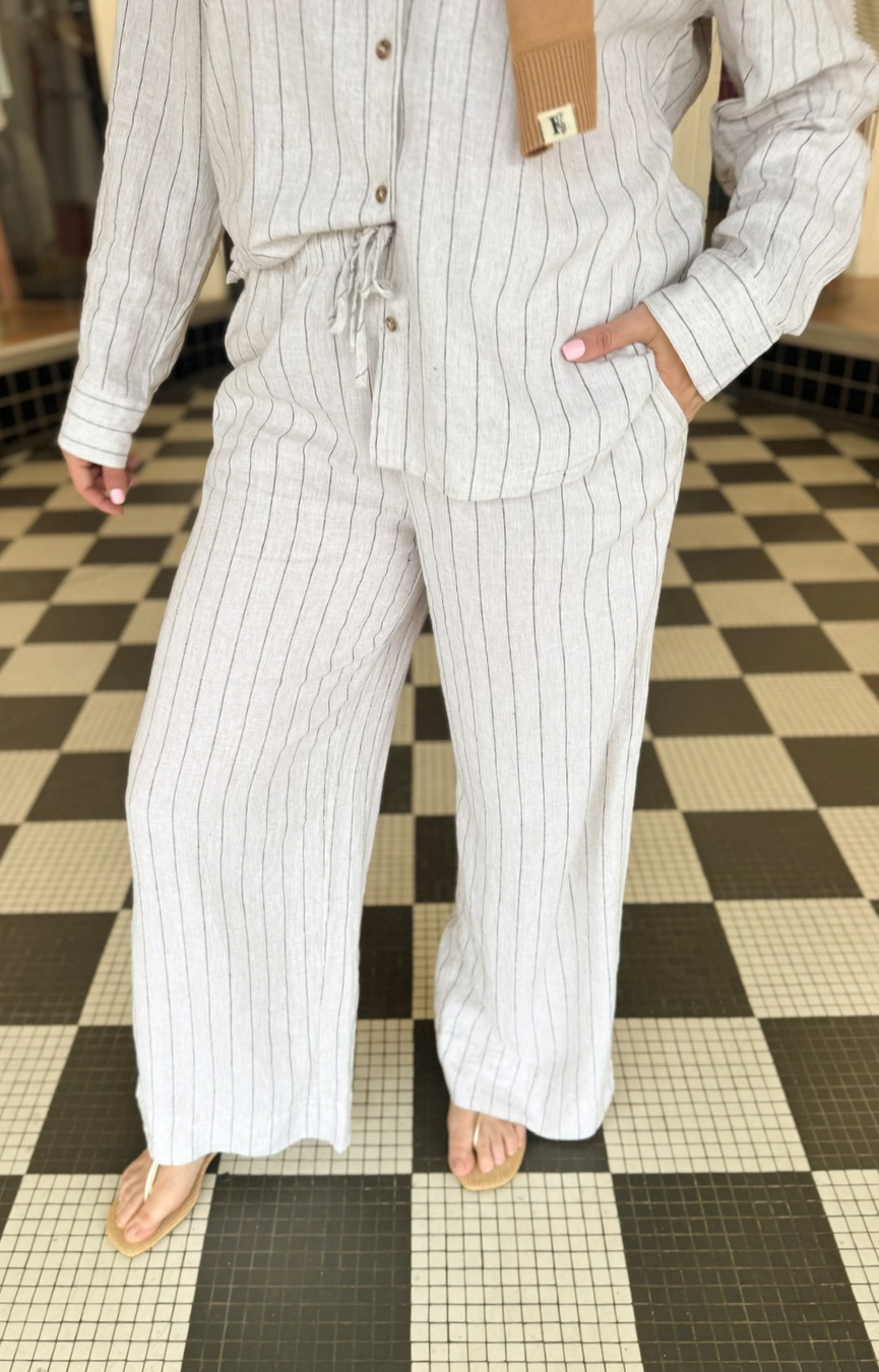 Henri Striped Wide Leg Pant