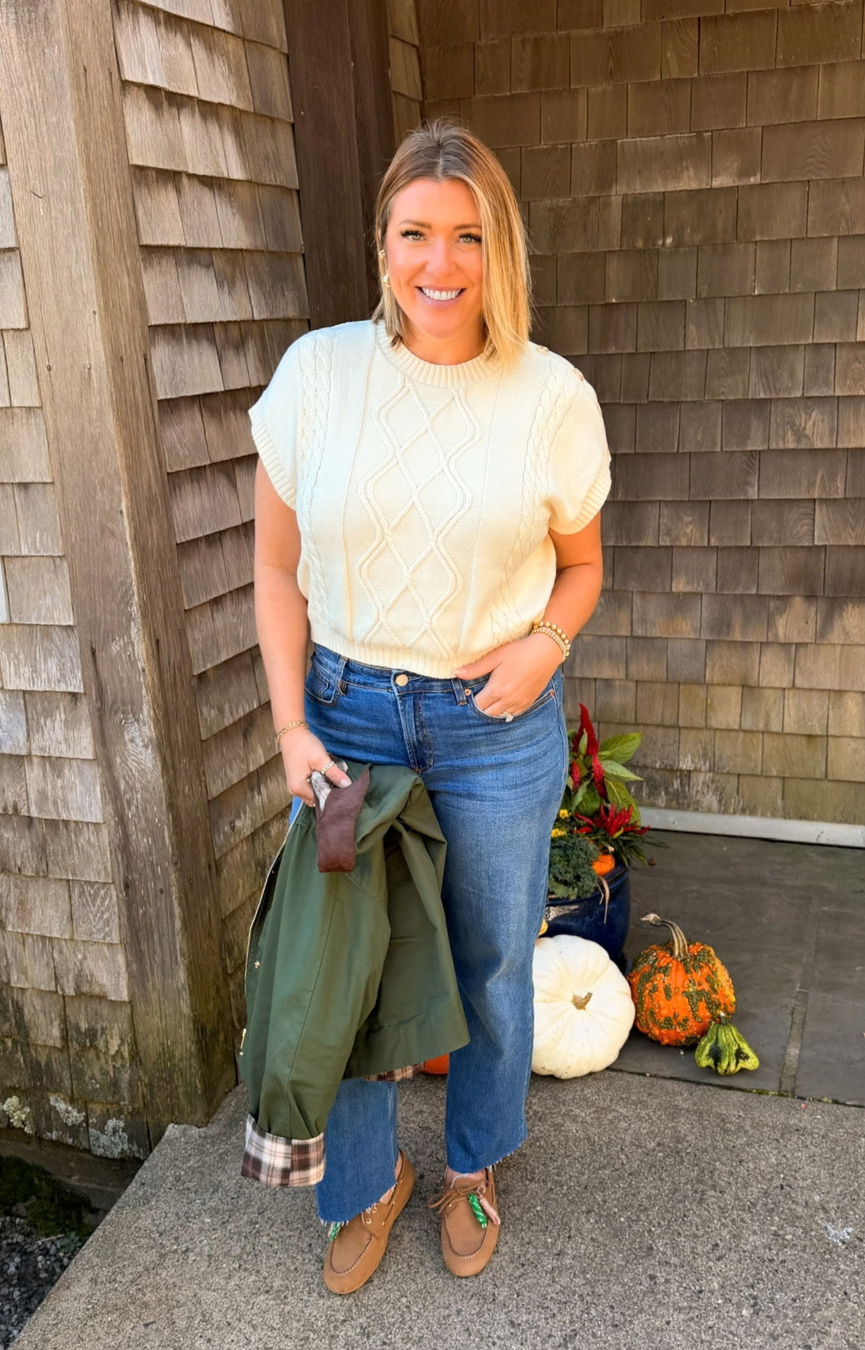 Typewriter Button Sweater