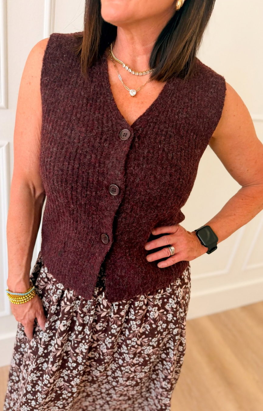 Warm Cider Sweater Vest