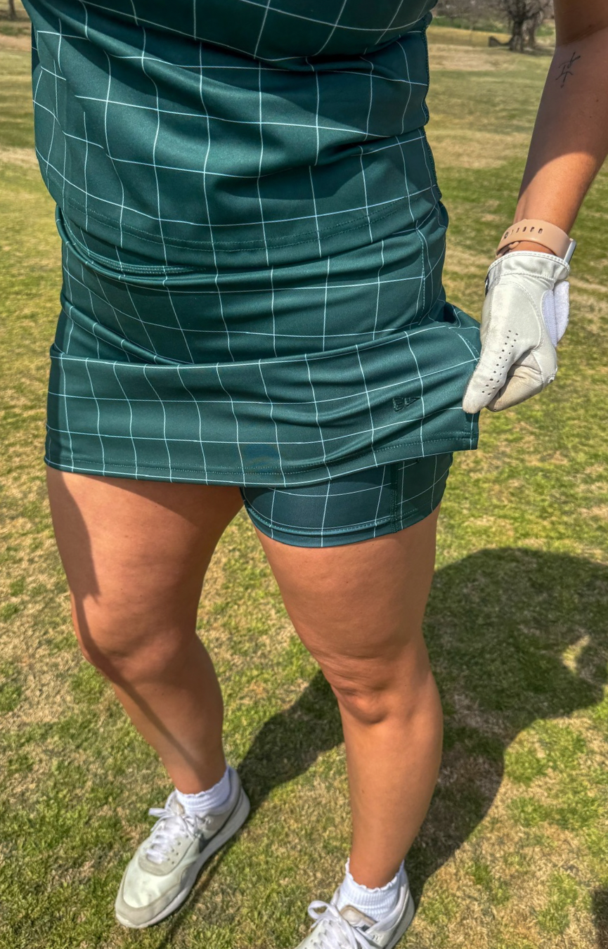 Evergreen Grid Skirt