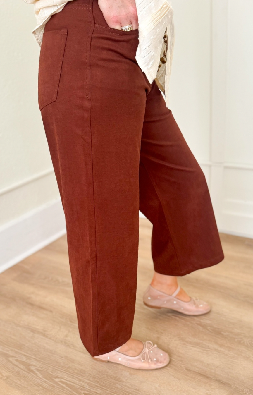 Audrey Wide Leg Jeans- Espresso
