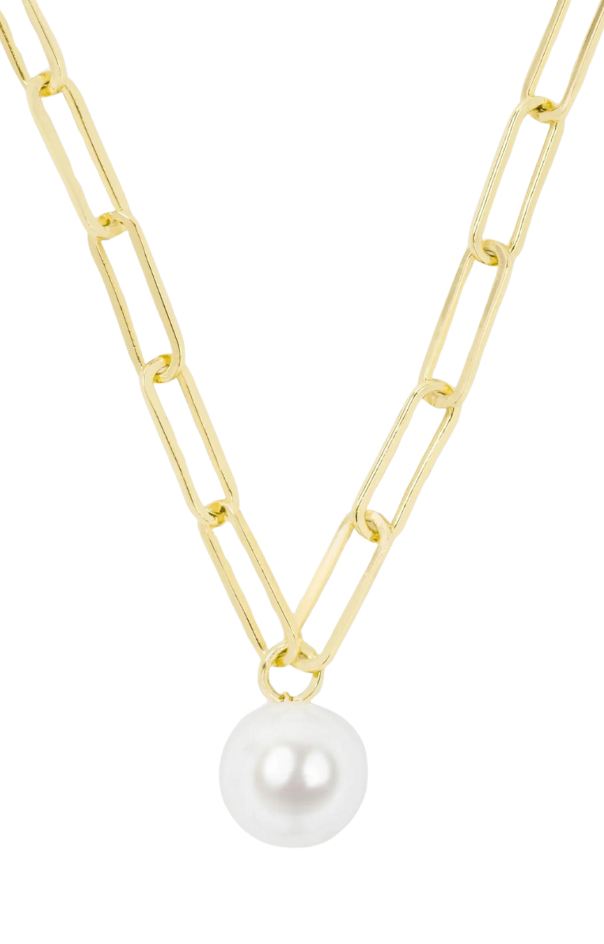 Samantha Gold Pearl Necklace