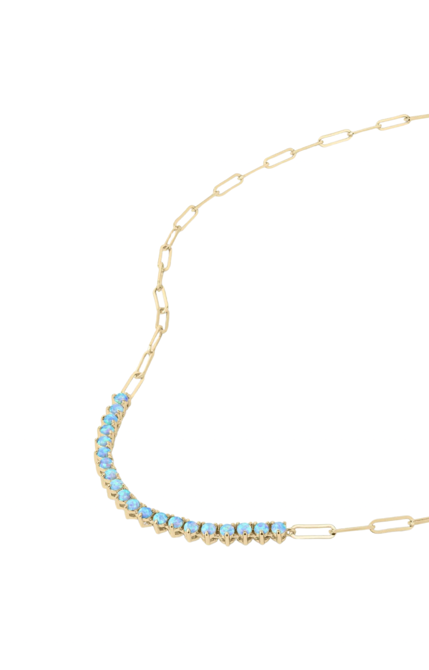 Not Your Basic Blue Opal Samantha Tennis Necklace