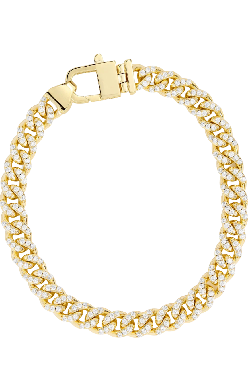 Pave Julian Cuban Chain Bracelet