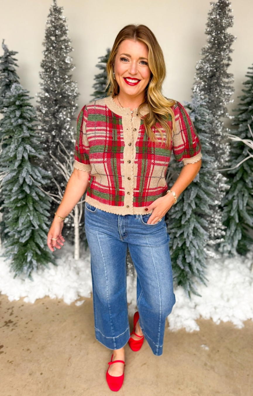 Olivia HR Ankle Wide Leg Jeans- Golden Aura