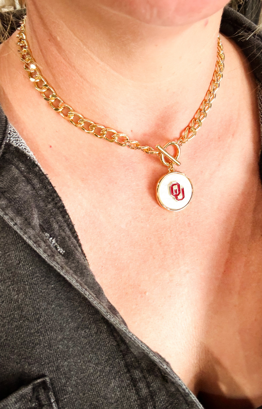 Oklahoma Logo Necklace