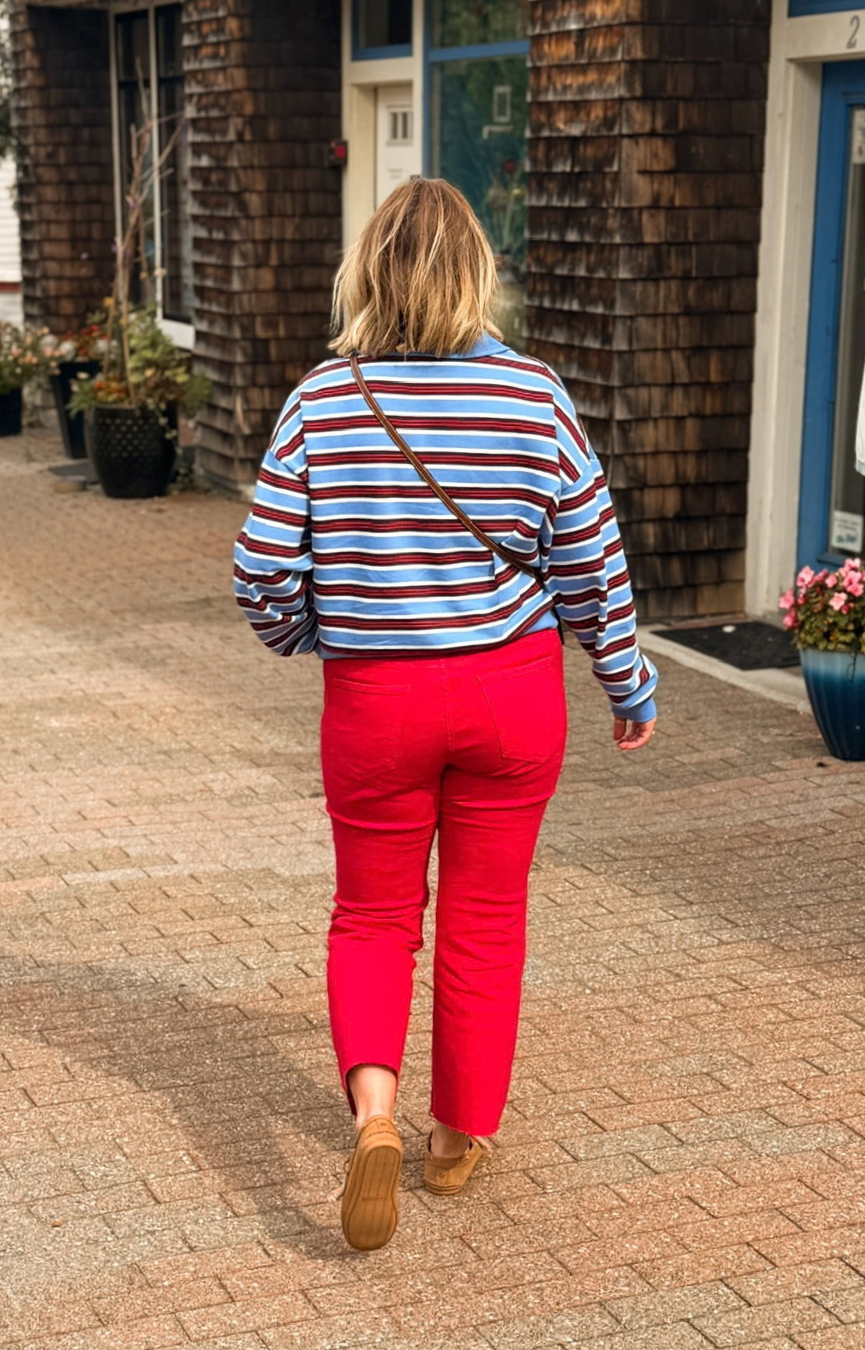 Kelsey HR Ankle Flare- Ruby Red