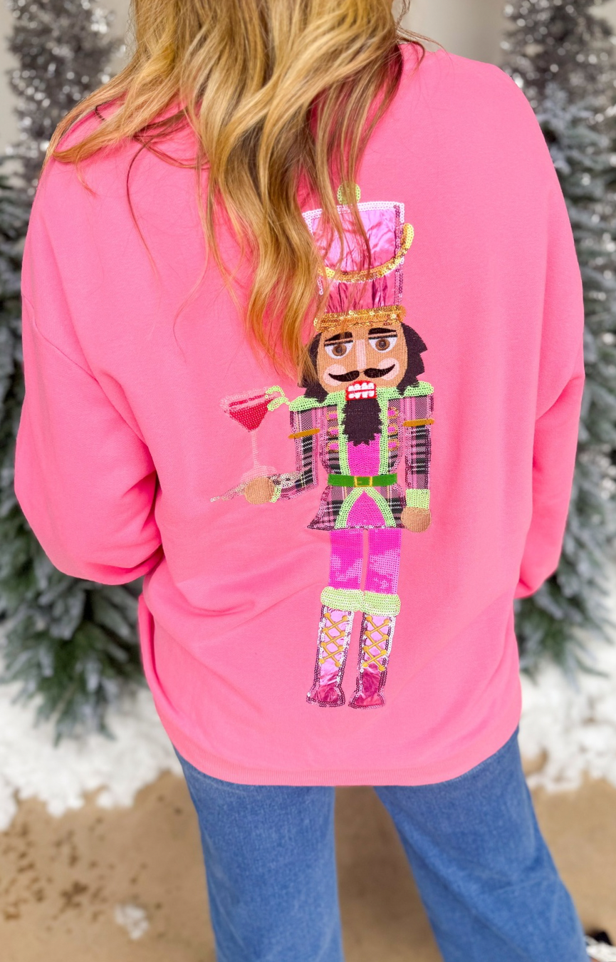 Pink Serving Cosmo Nutcracker Sweatshirt