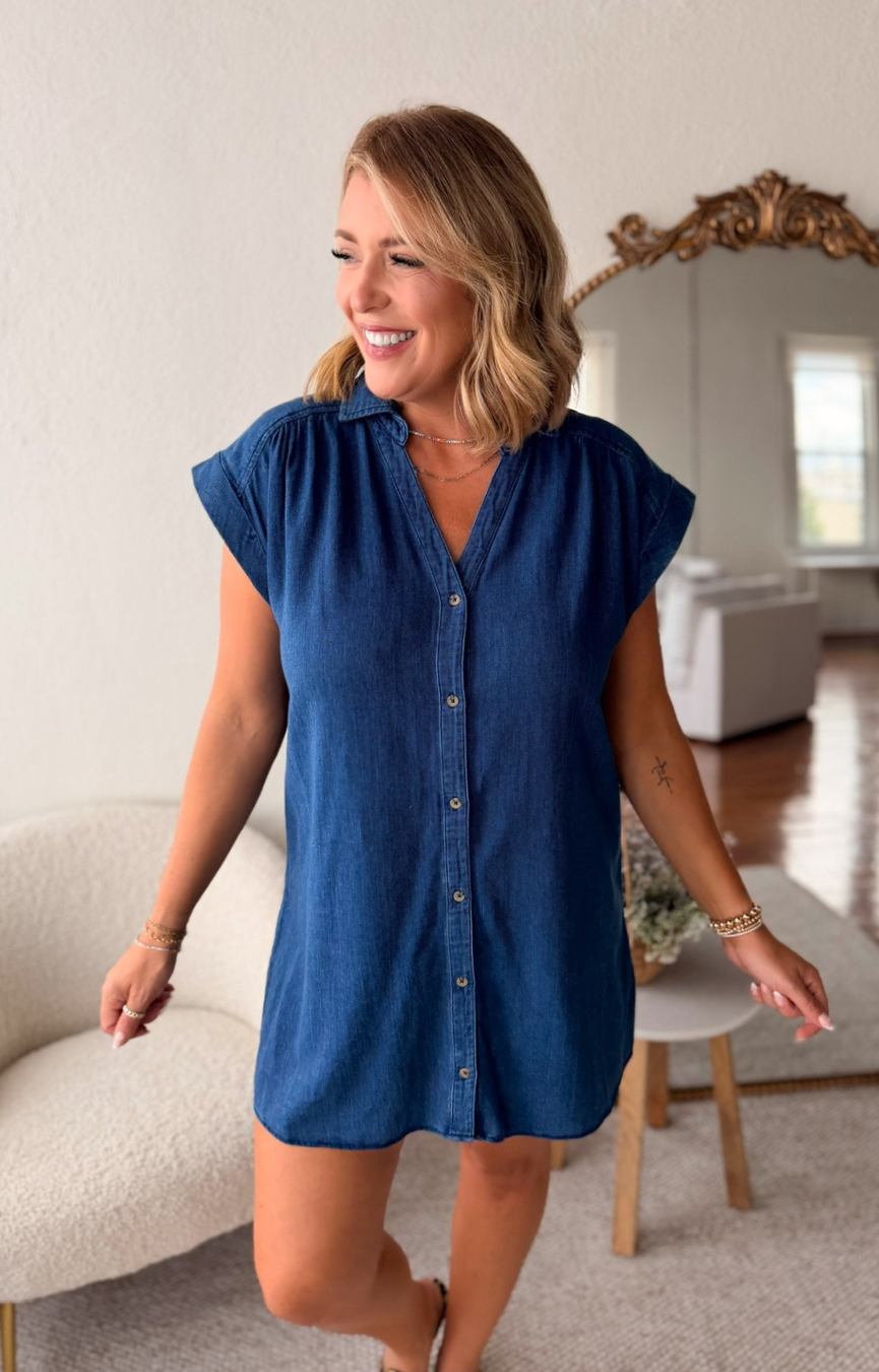 Shellbound Twill Dress
