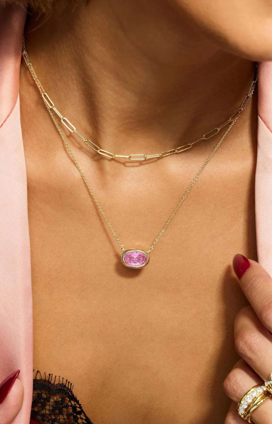 She’s A Boss Pink Pendant Necklace