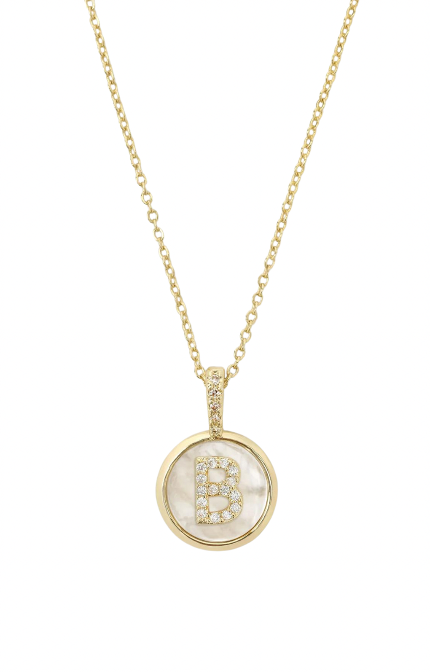 Baby Love Letters Gold Medallion Necklace