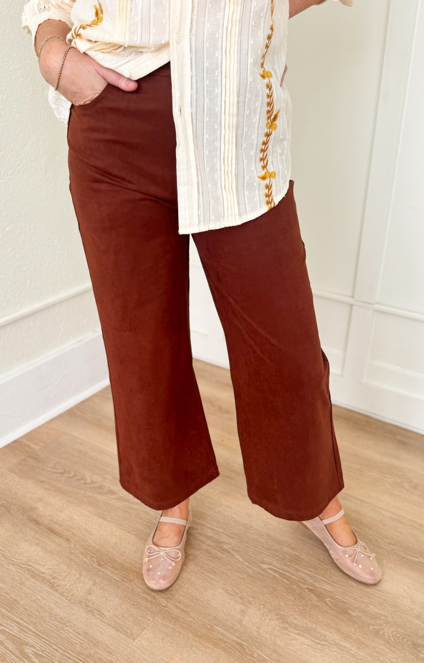 Audrey Wide Leg Jeans- Espresso