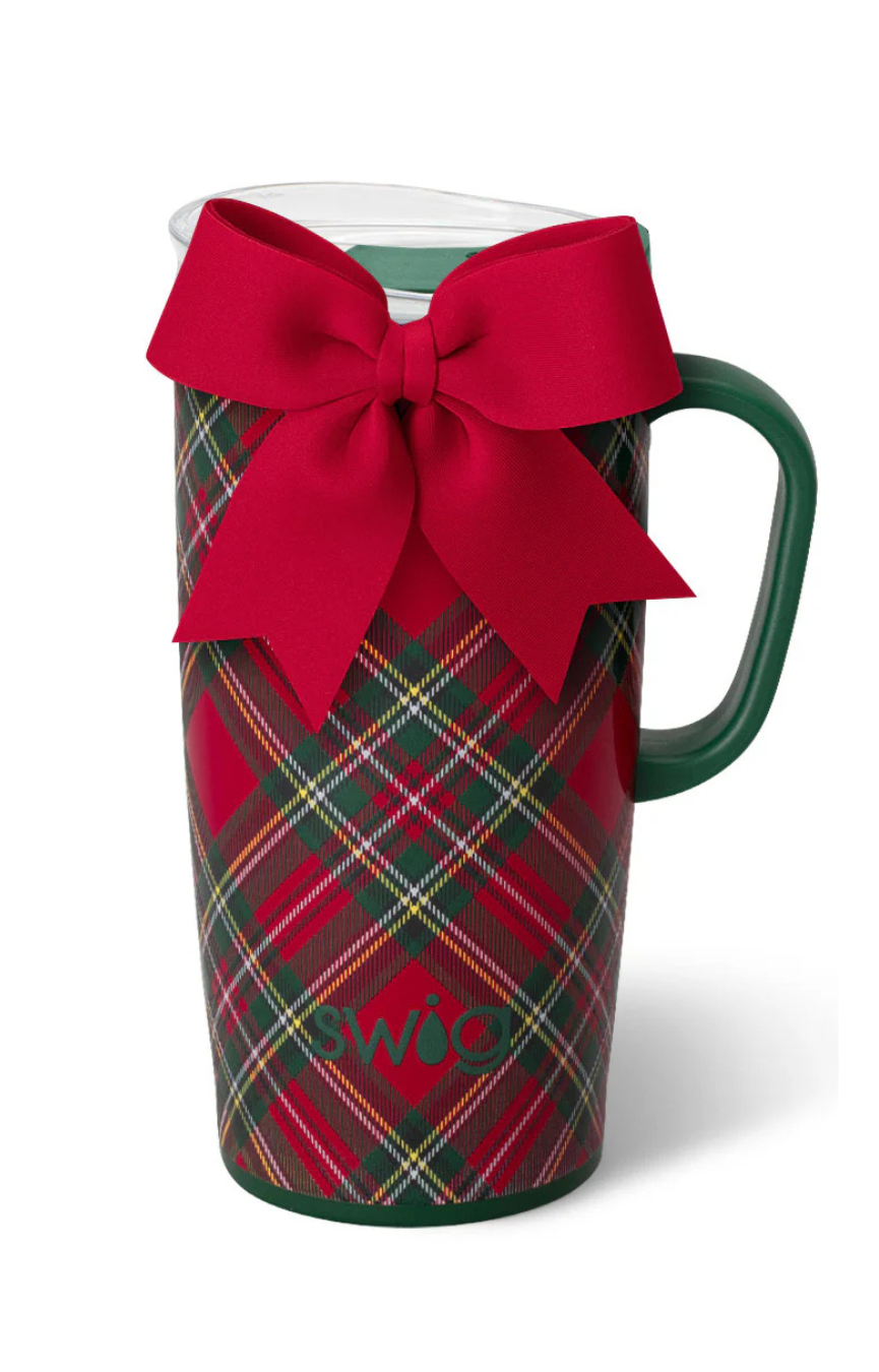 Christmas Plaid 22oz Travel Mug