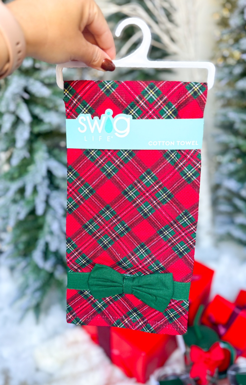 Christmas Plaid Tea Towel