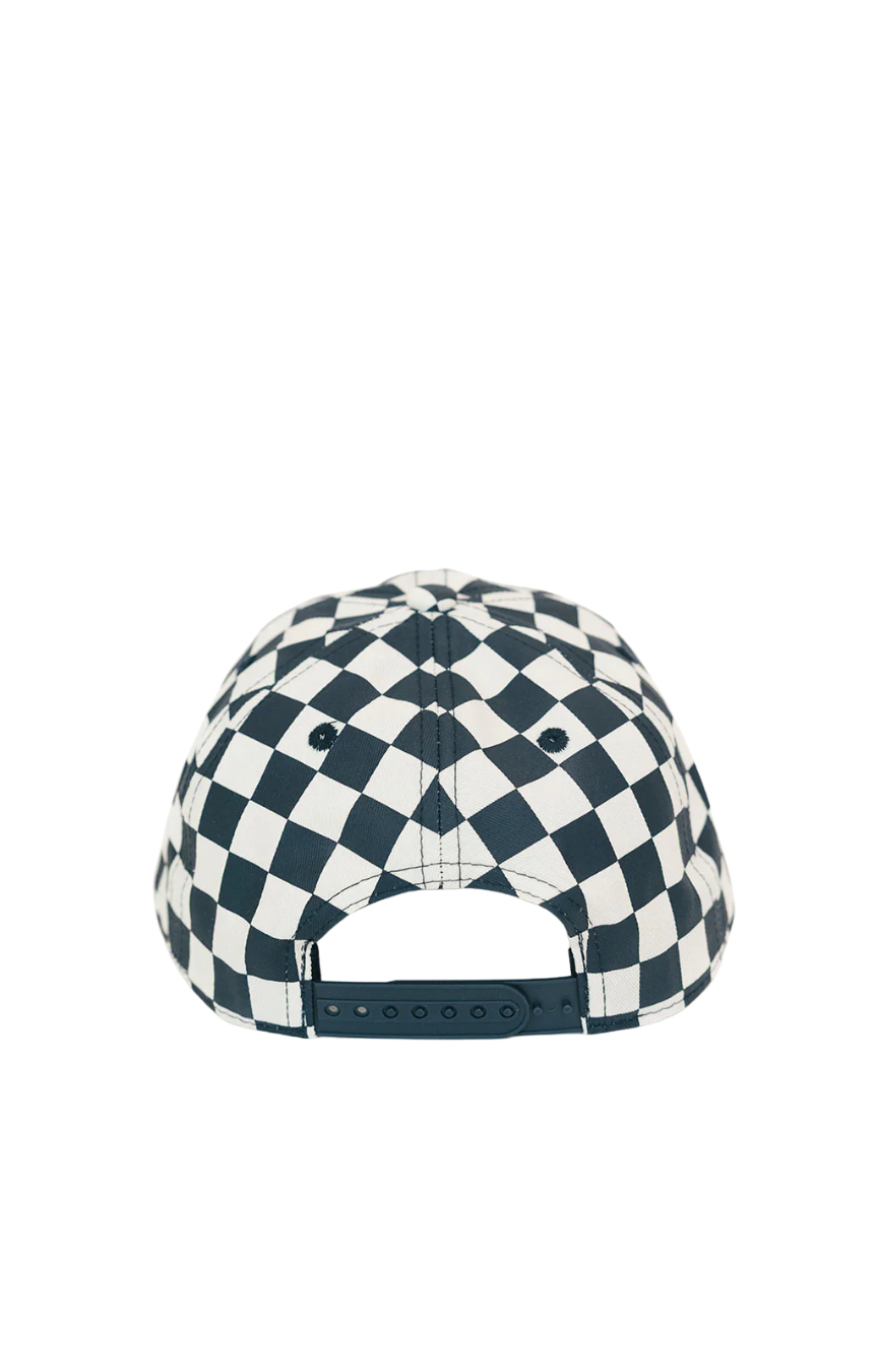 Cass Hat- Indigo Checkered