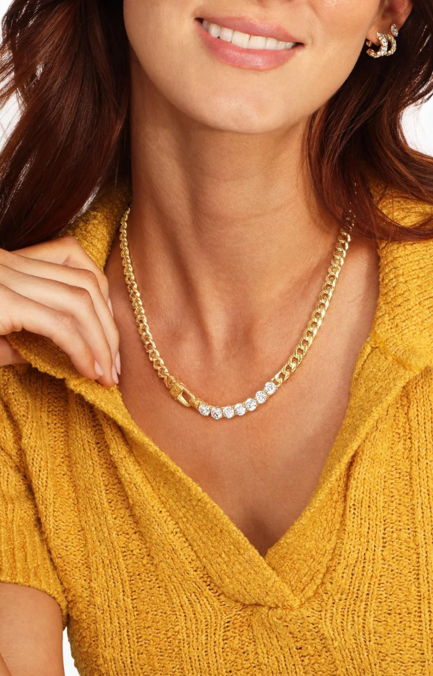 Julian Loves Diamonds Gold 18” Necklace