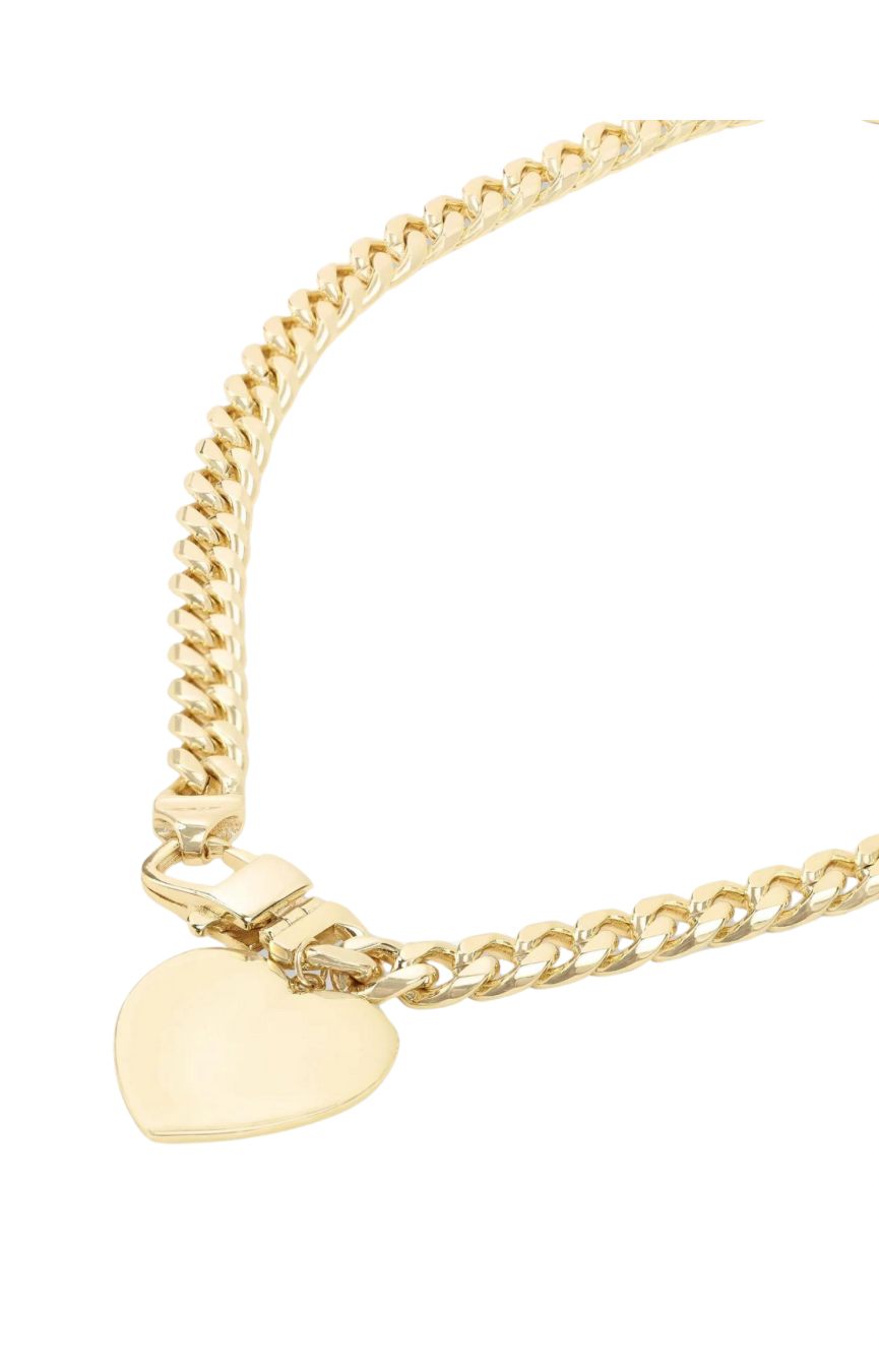 Julian XL Heart 16” Cuban Chain Necklace