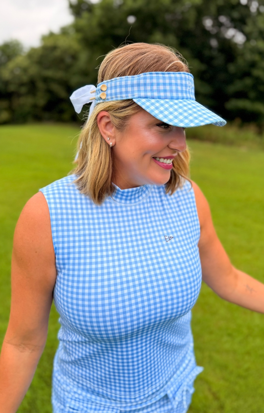 Gingham Bow Visor