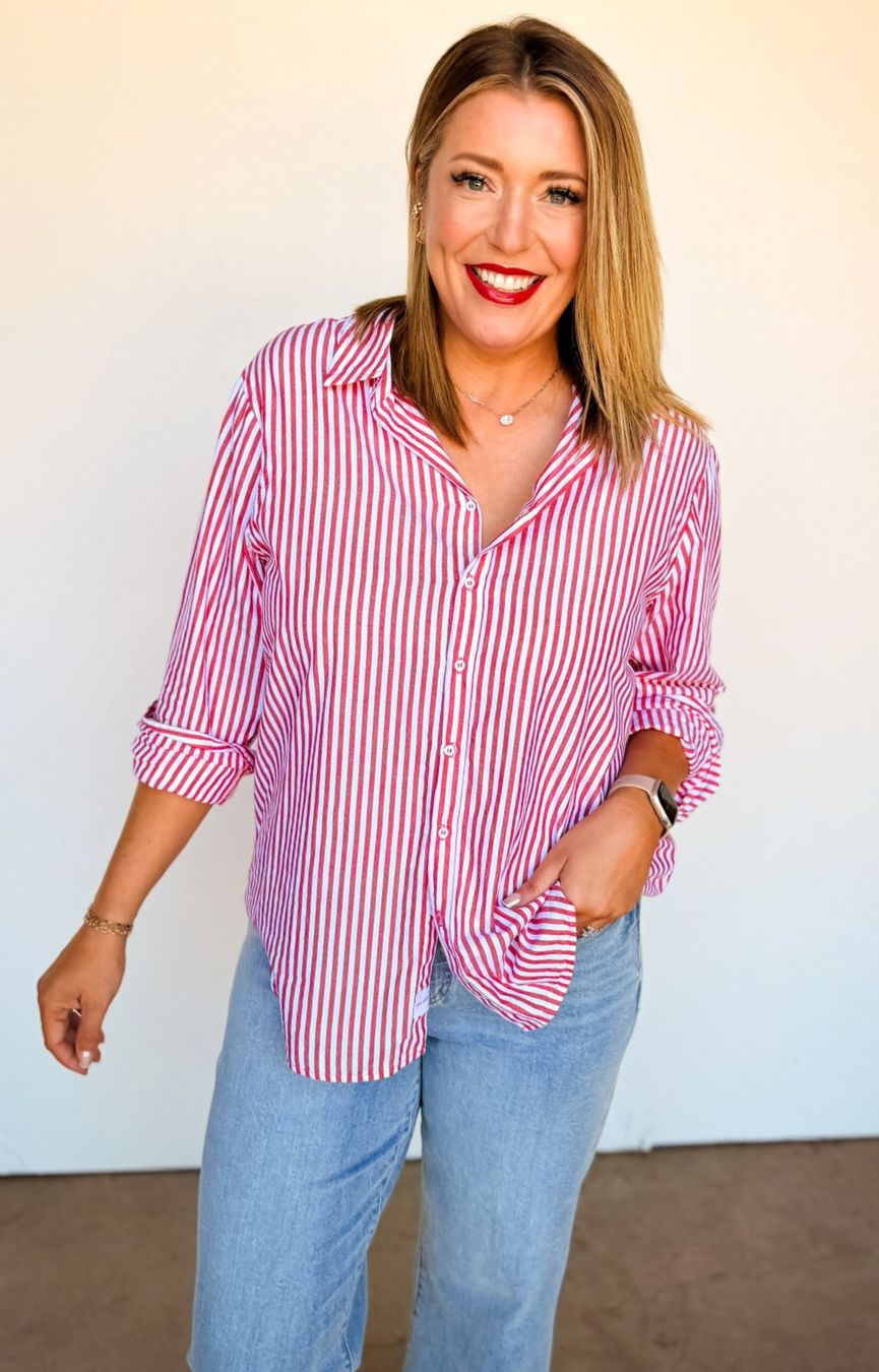 Lolita Striped Shirt- Salsa