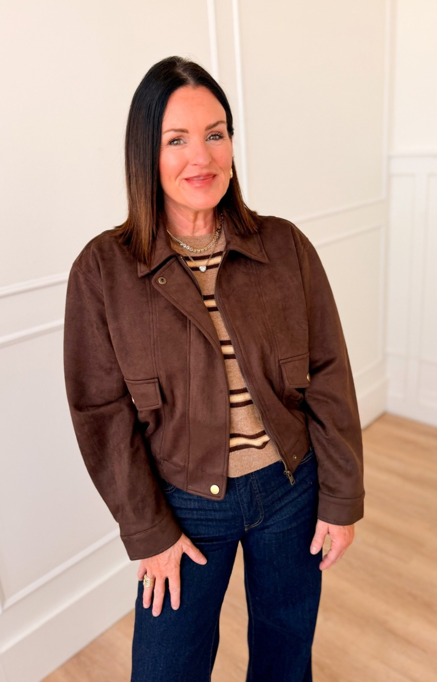 Risk Taker Faux Suede Jacket