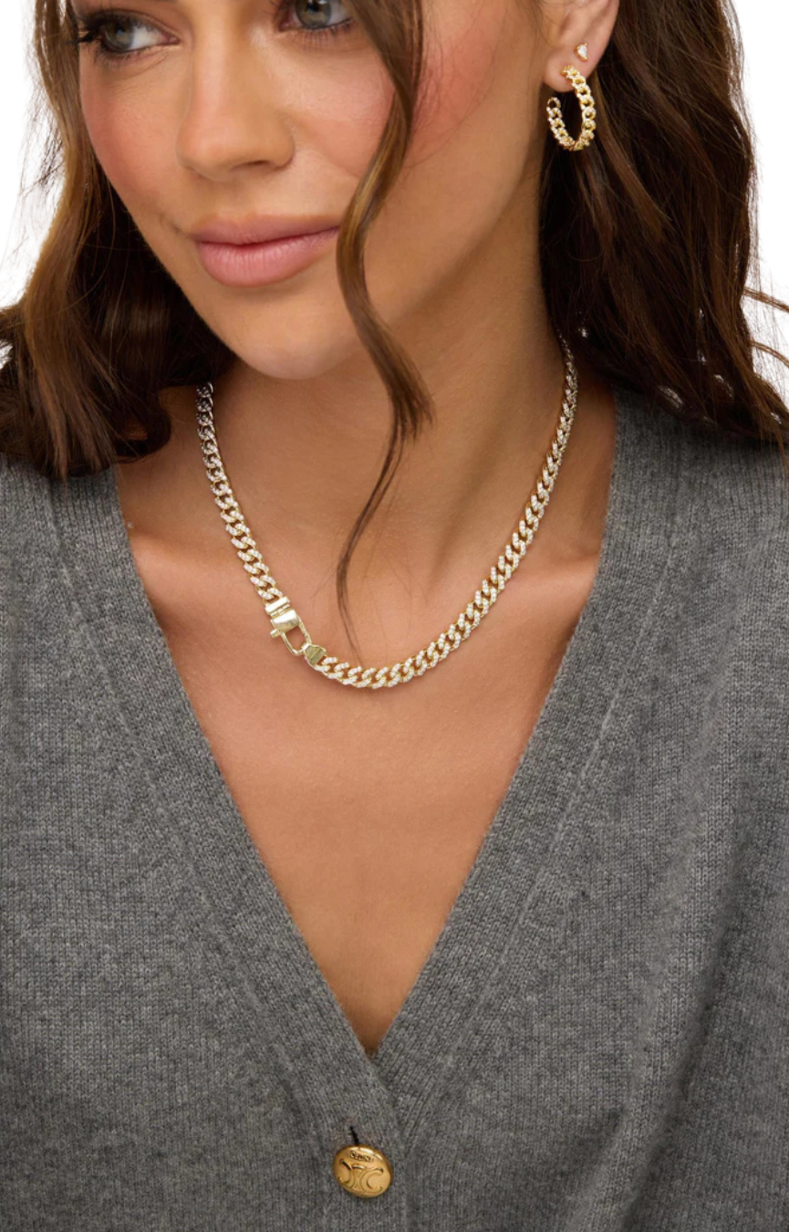 Pave Julian Cuban Chain Necklace