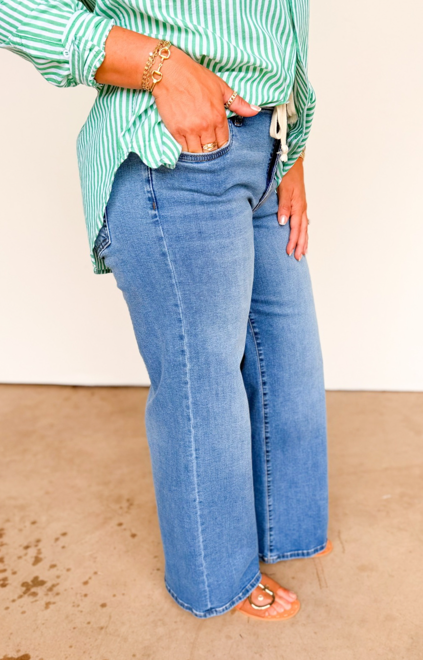 Maya HR Wide Leg- Protect Wash