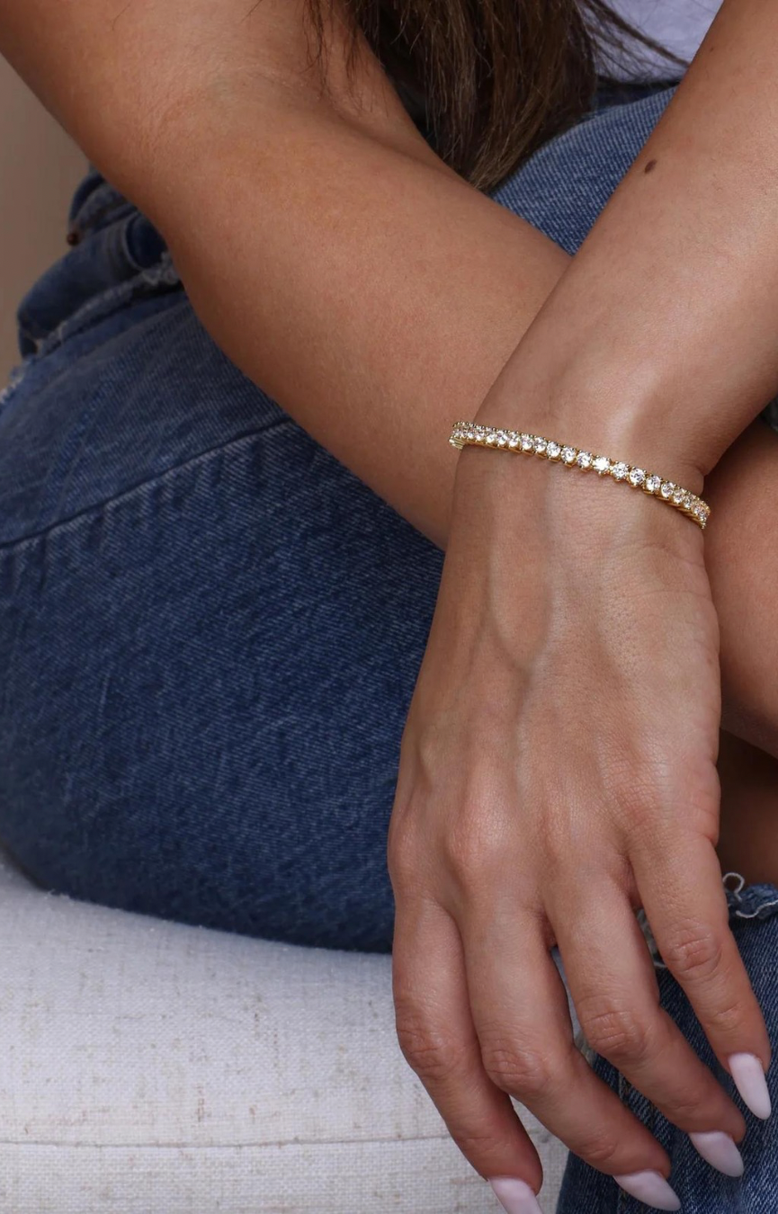 Not Your Basic Gold Tennis Bracelet