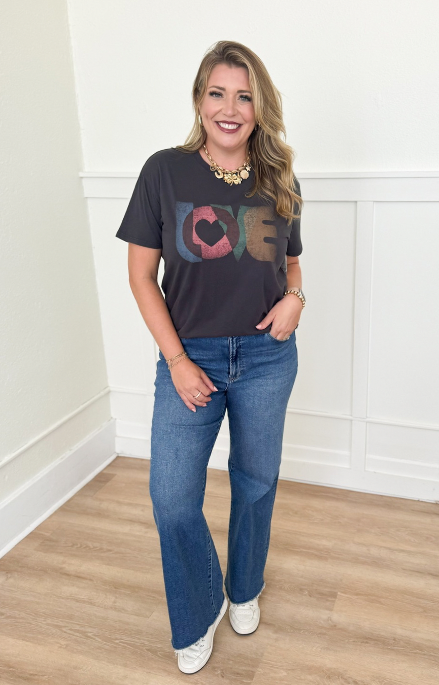 Fiona Wide Leg Jeans- Midtown