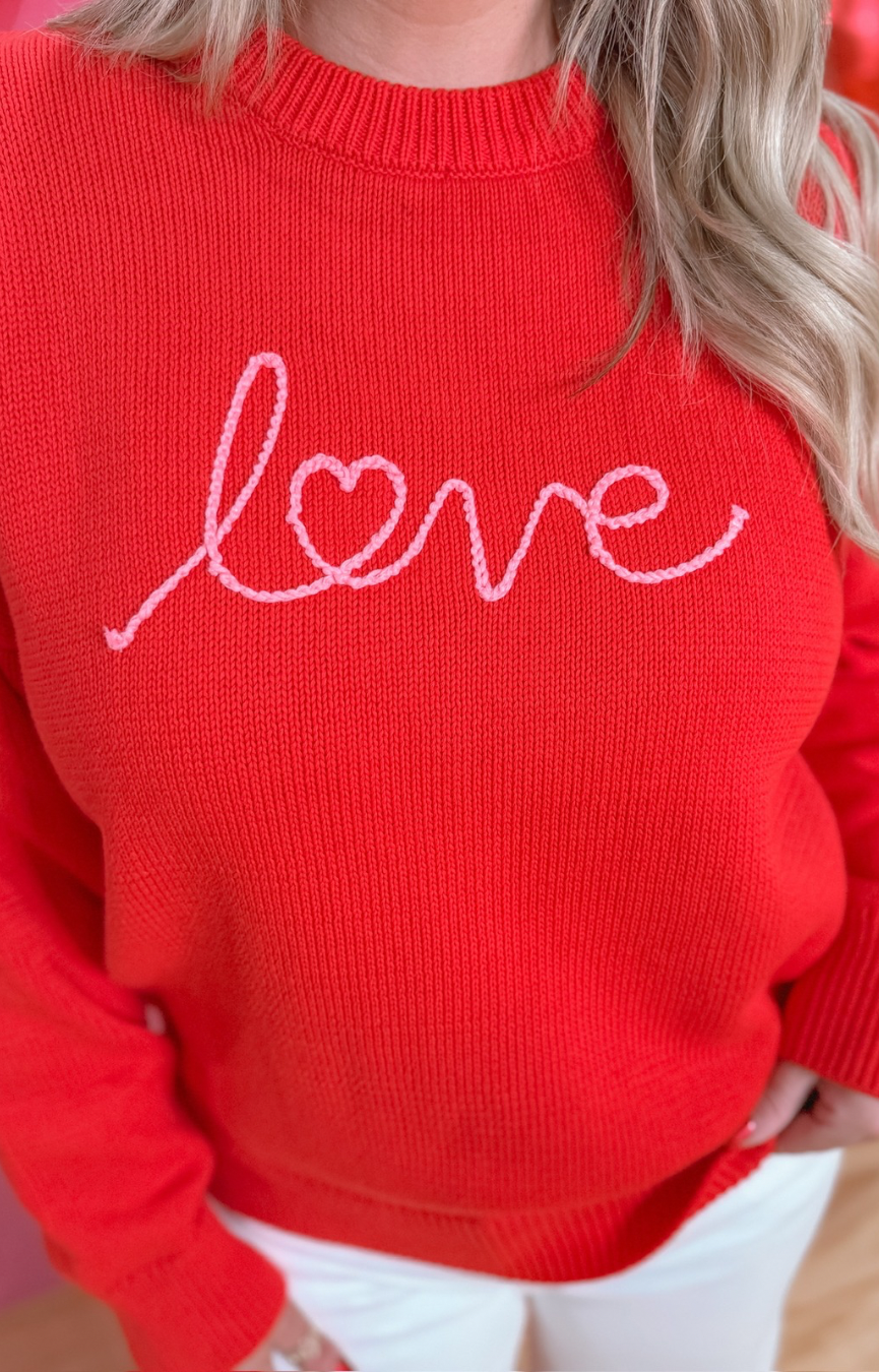 Love Notes Boyfriend Sweater