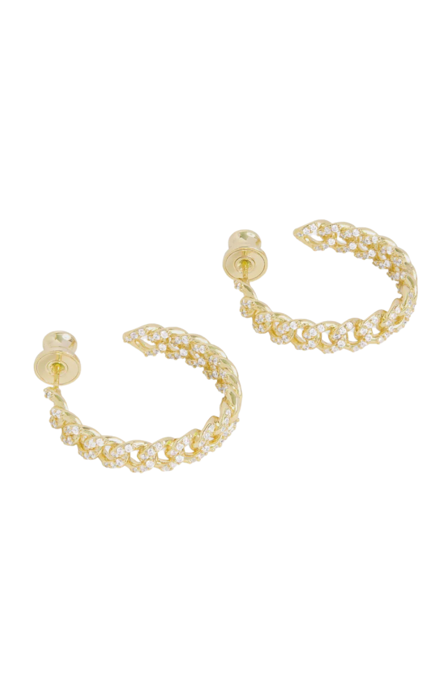 Pave Julian 1” Chain Hoops