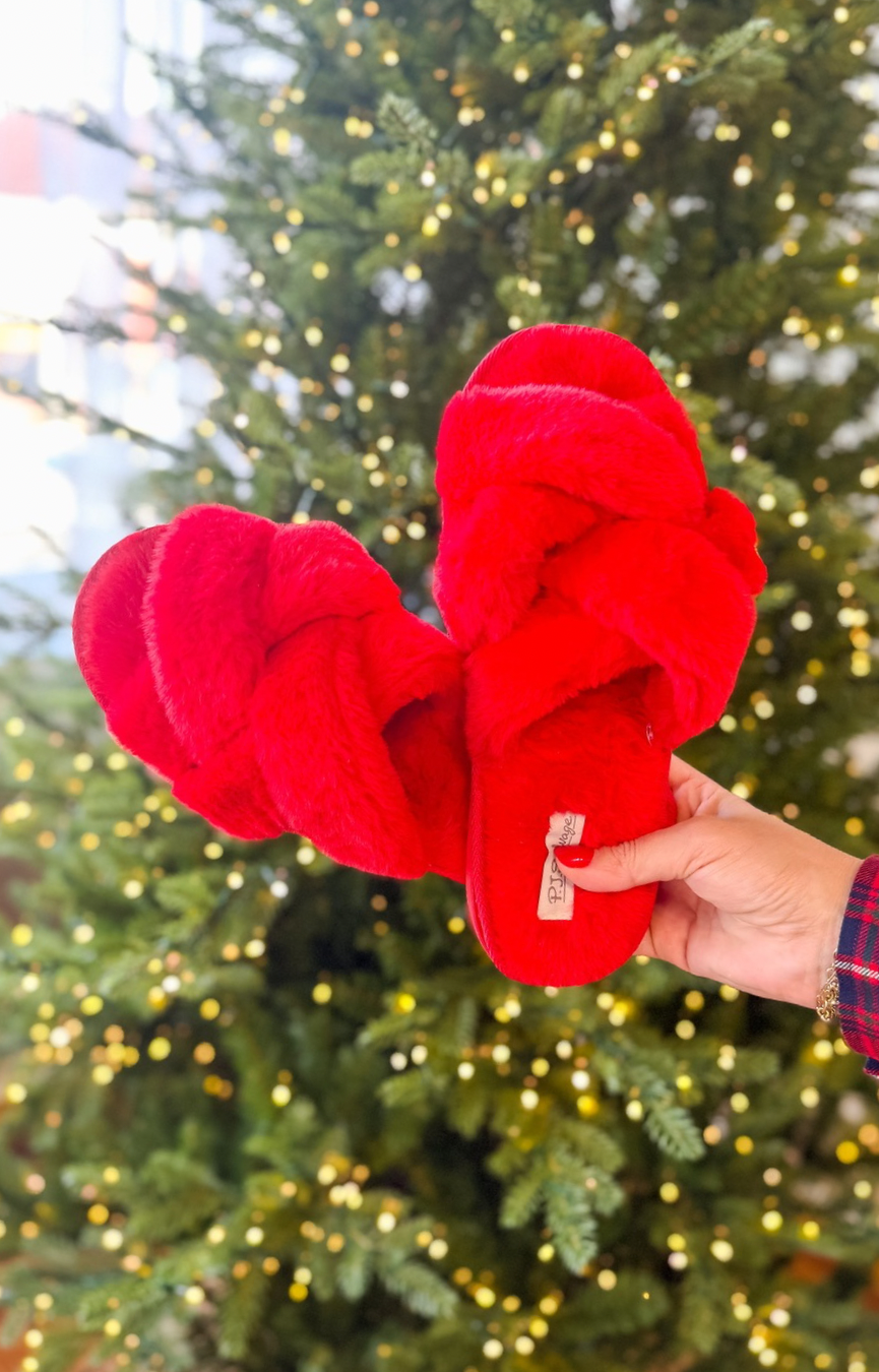 Faux Fur Braid Slippers