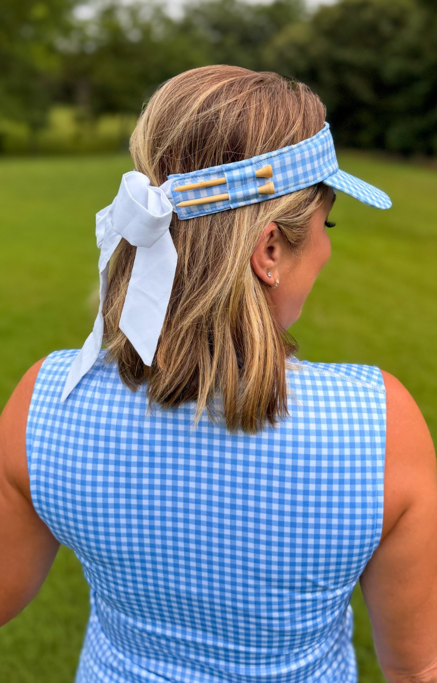 Gingham Bow Visor