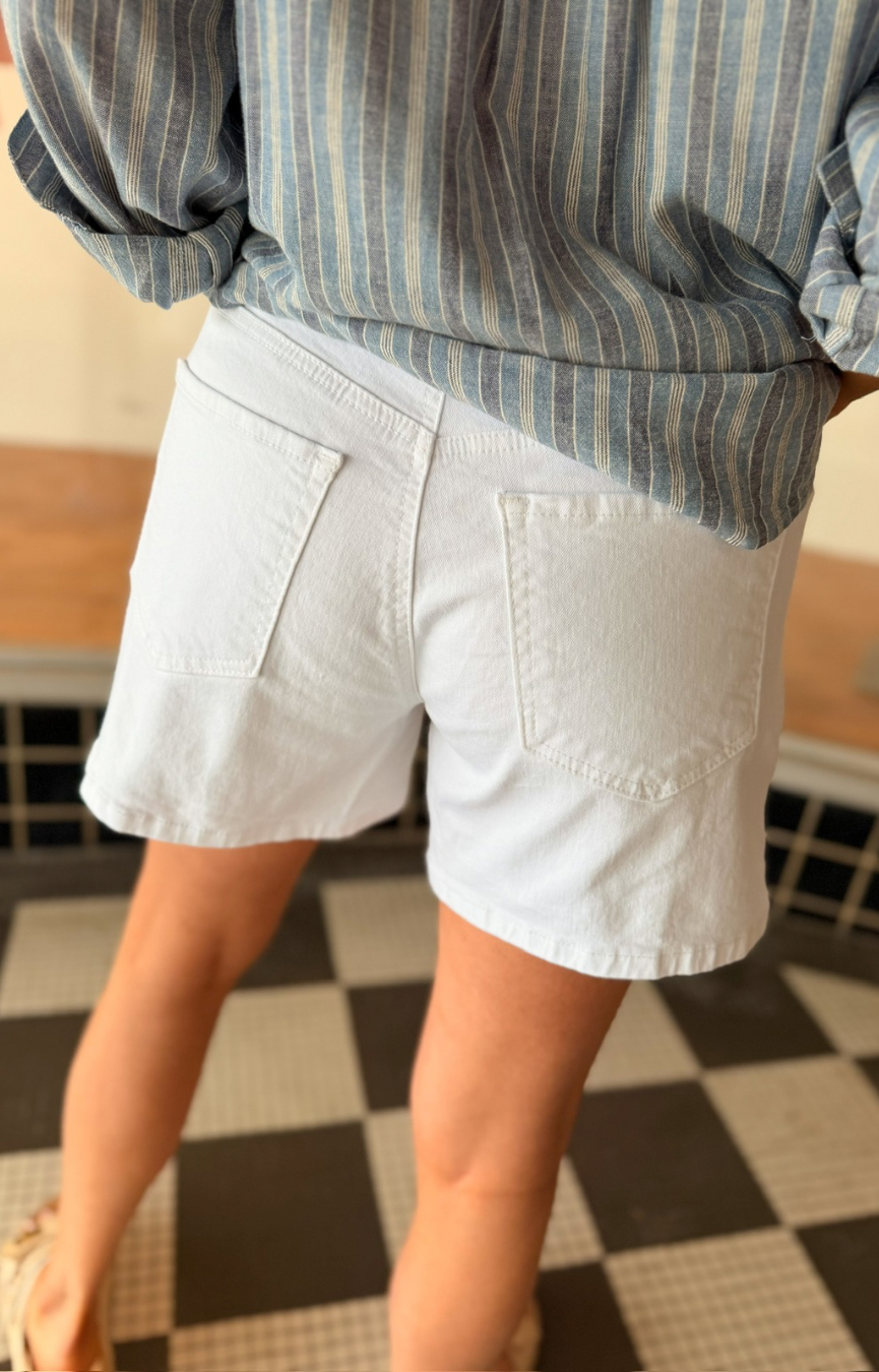 Jane HR Short- Optic White