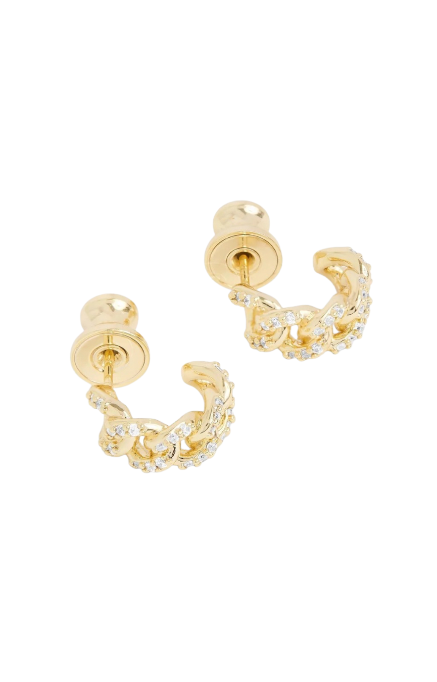 Pave Julian Chain Huggies