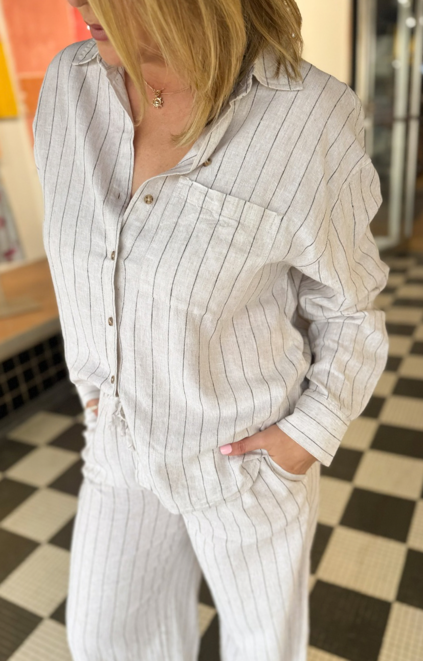 Alfie Striped Button Up Shirt