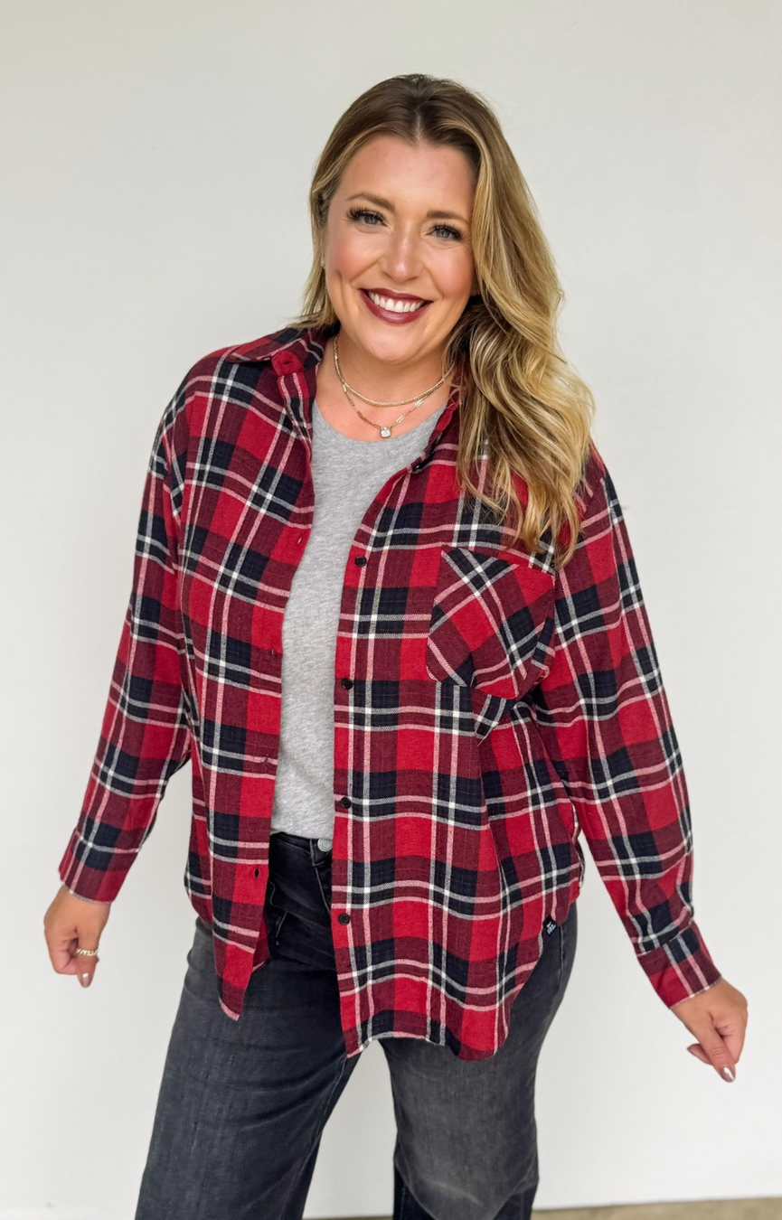 Oklahoma Meyer Varsity Oversized Plaid