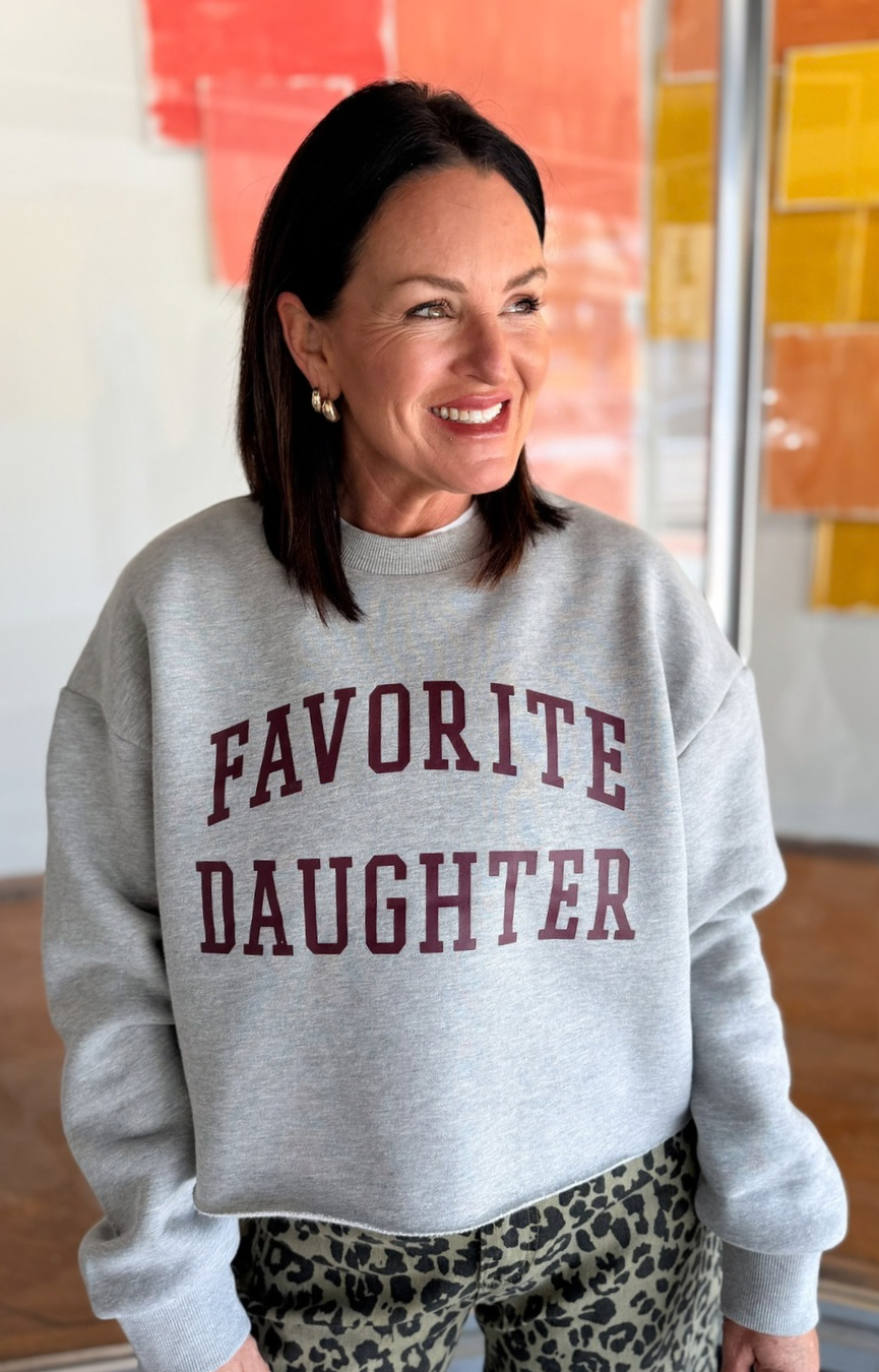 Cropped Collegiate Sweatshirt